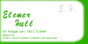 elemer hull business card